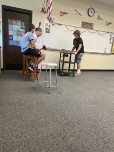 English 10 students reenacting a story (4)